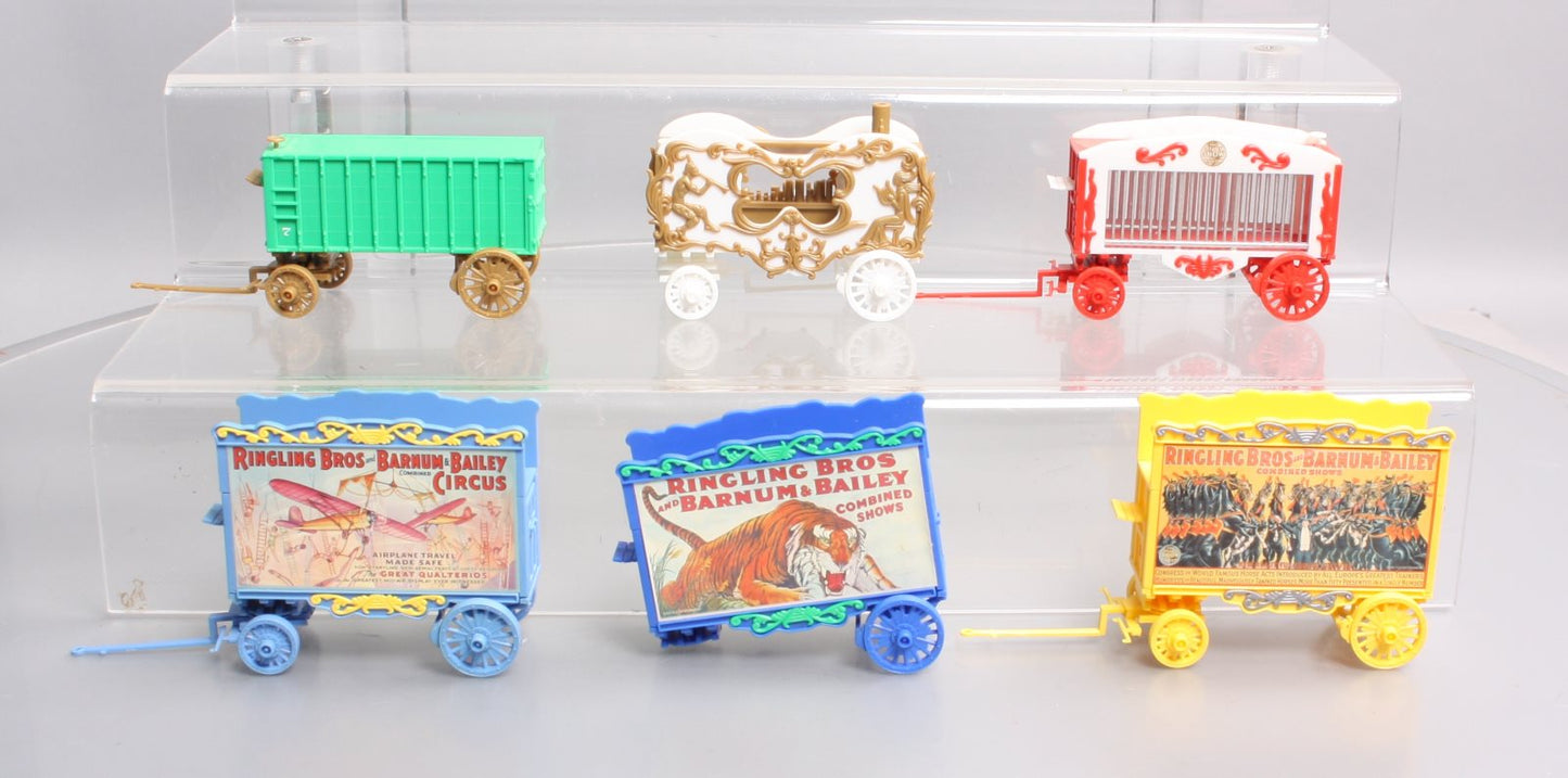 Ringling Bros Assorted Plastic Circus Cars [6] VG