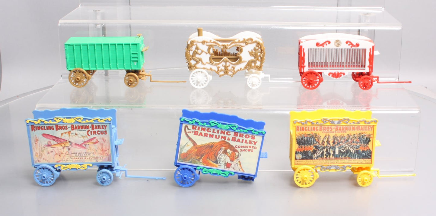 Ringling Bros Assorted Plastic Circus Cars [6] VG