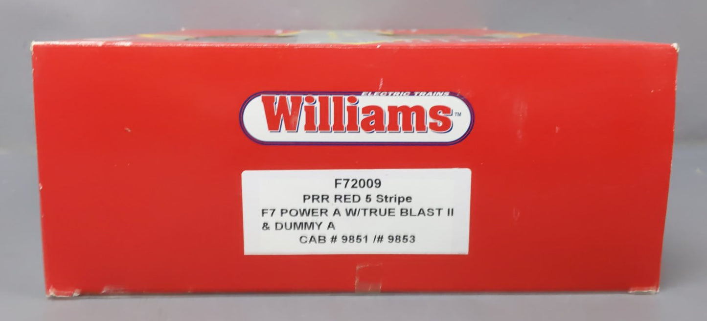 Williams F72009 O PRR F7 Red 5-Stripe Powered & Dummy AA Set EX/Box