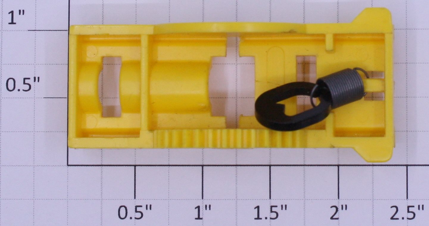 Lionel 6660-45 Yellow Ladder Carriage Molded with Click Pawl and Spring