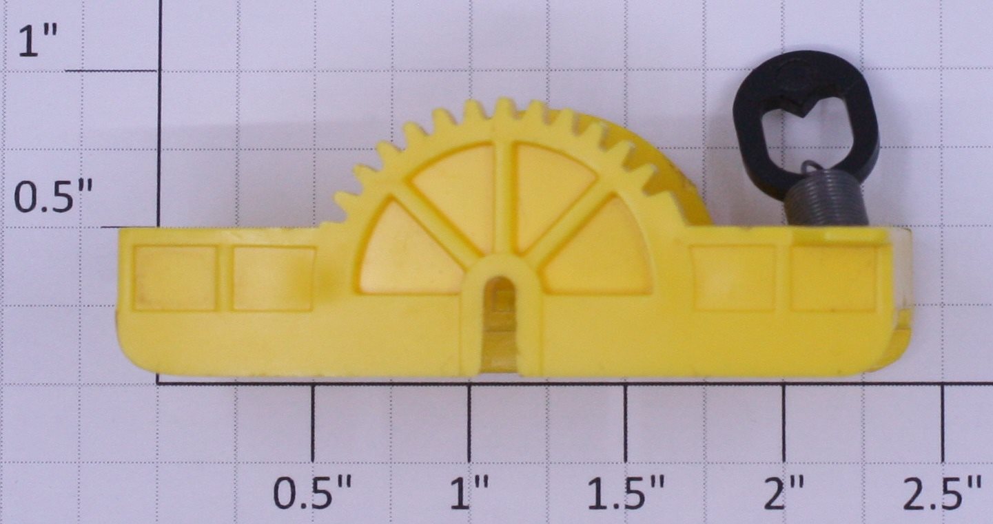 Lionel 6660-45 Yellow Ladder Carriage Molded with Click Pawl and Spring
