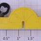 Lionel 6660-45 Yellow Ladder Carriage Molded with Click Pawl and Spring