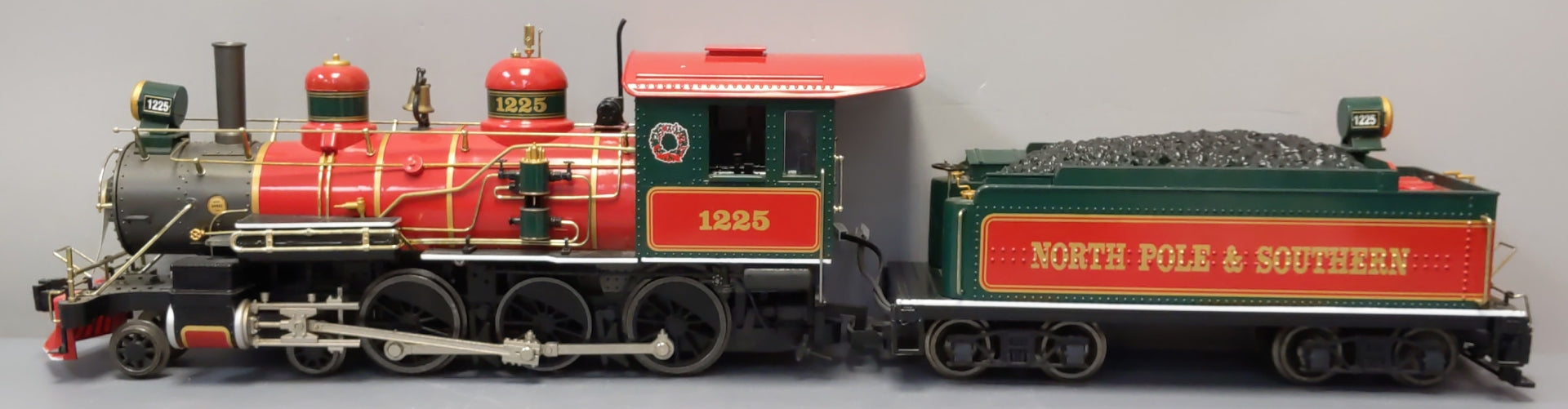 Bachmann 91805 G North Pole & Southern 4-6-0 Steam Locomotive & Tender #1225