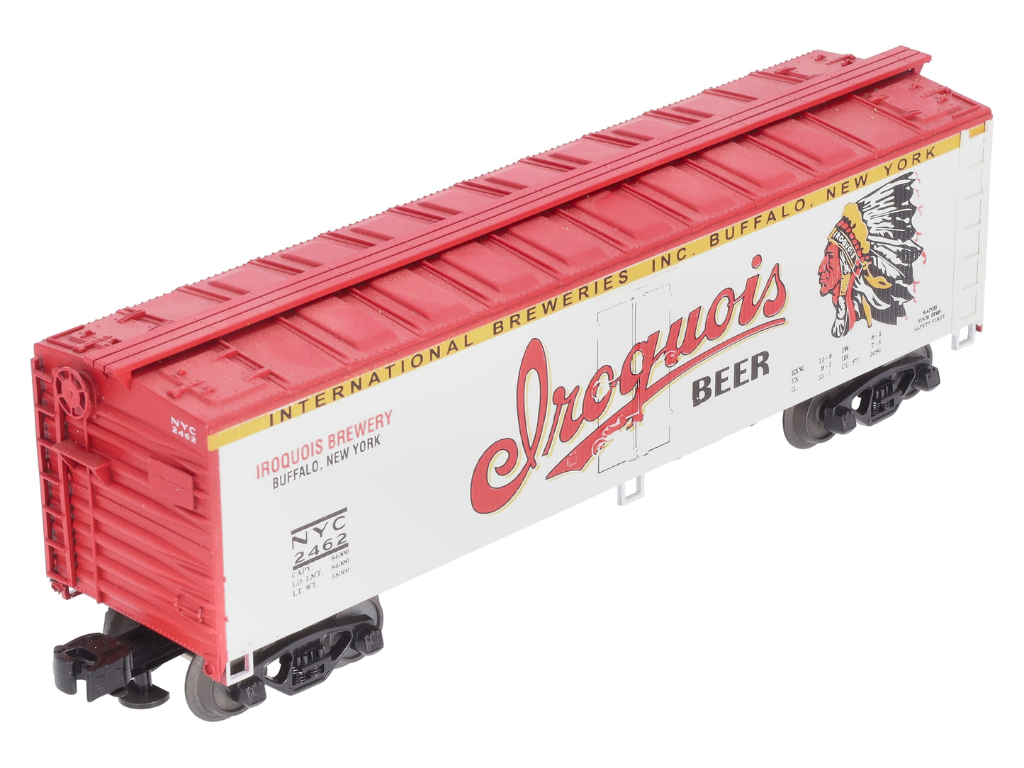 Weaver U3159LD O Gauge Iroquois Beer Woodside Refrigerator Car #2462 - 3 Rail LN/Box