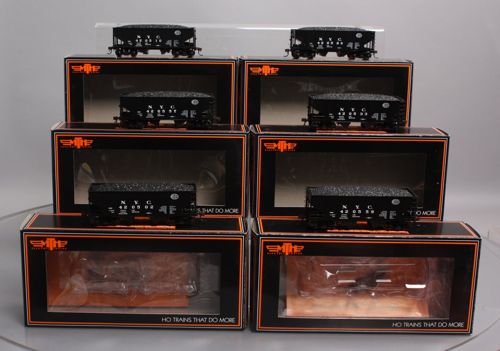 MTH 80-90010 HO New York Central USRA 55-T Steel Twin Hopper Car Set (Set of 6)