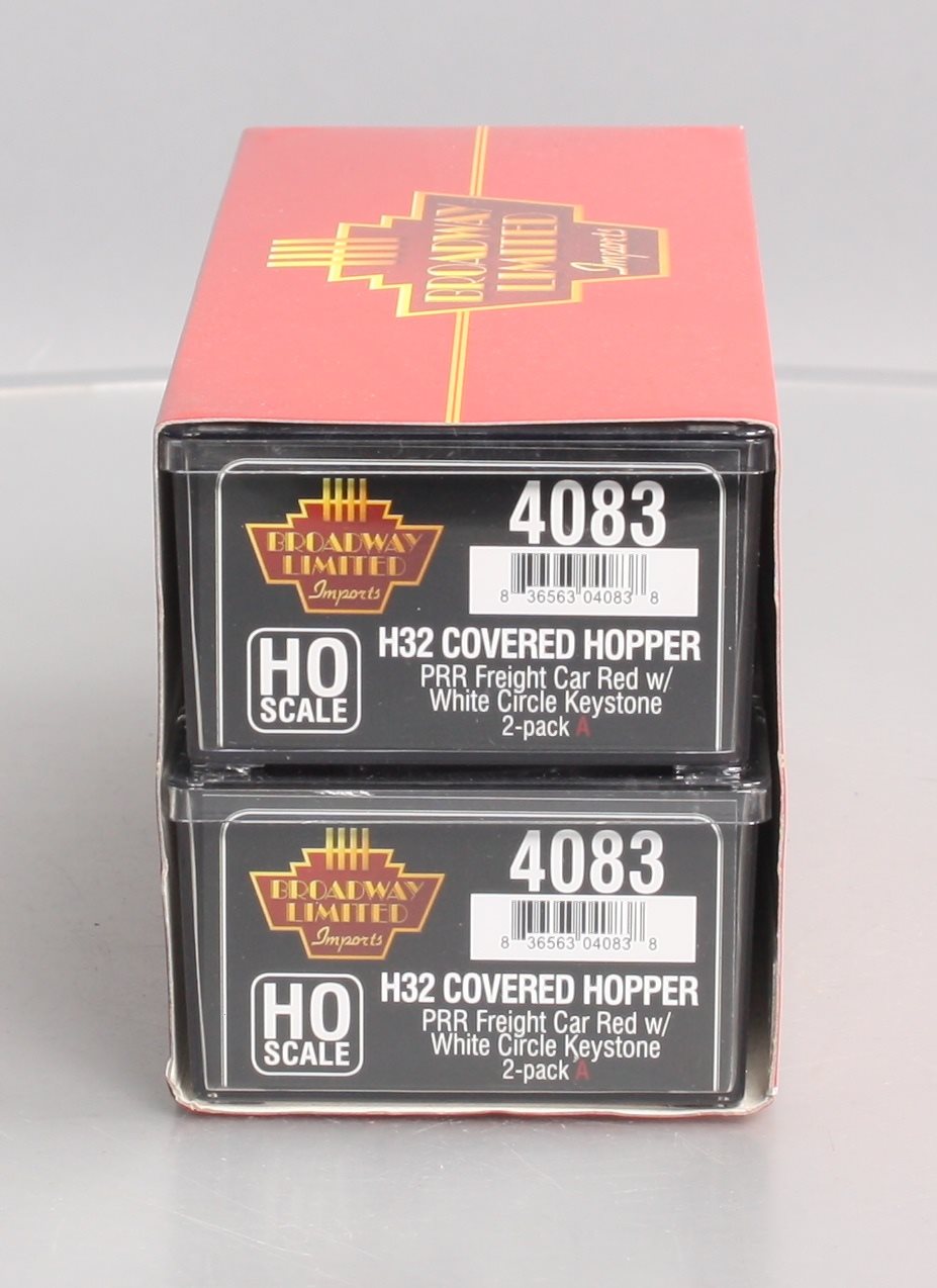 Broadway Limited 4083 HO PRR Class H32 5-Bay Covered Hopper Set A (Pack of 2)