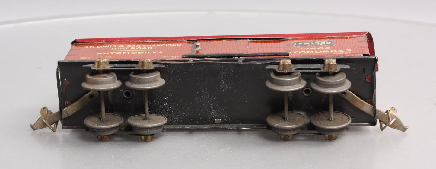 Ives 12582 Vintage O Gauge Frisco Lithograph Tinplate Boxcar VG