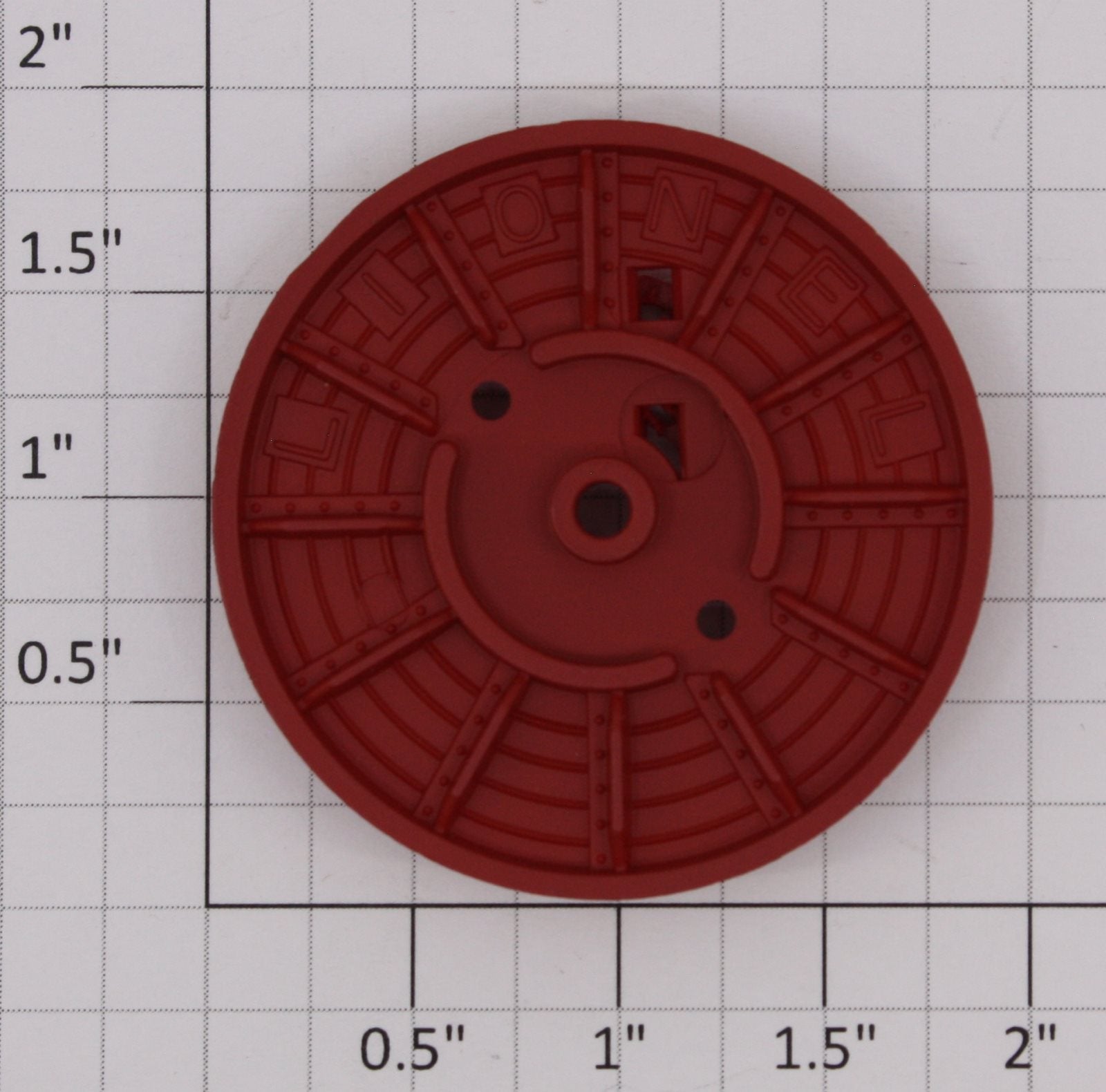 Lionel 16720-14 Red Searchlight Extension Car Spool Half