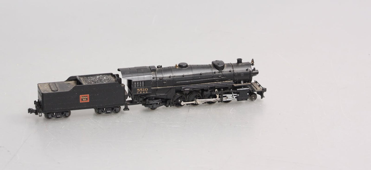 Kato 126-0211 CB&Q 2-8-2 Heavy Mikado Steam Locomotive & Tender #5510 EX