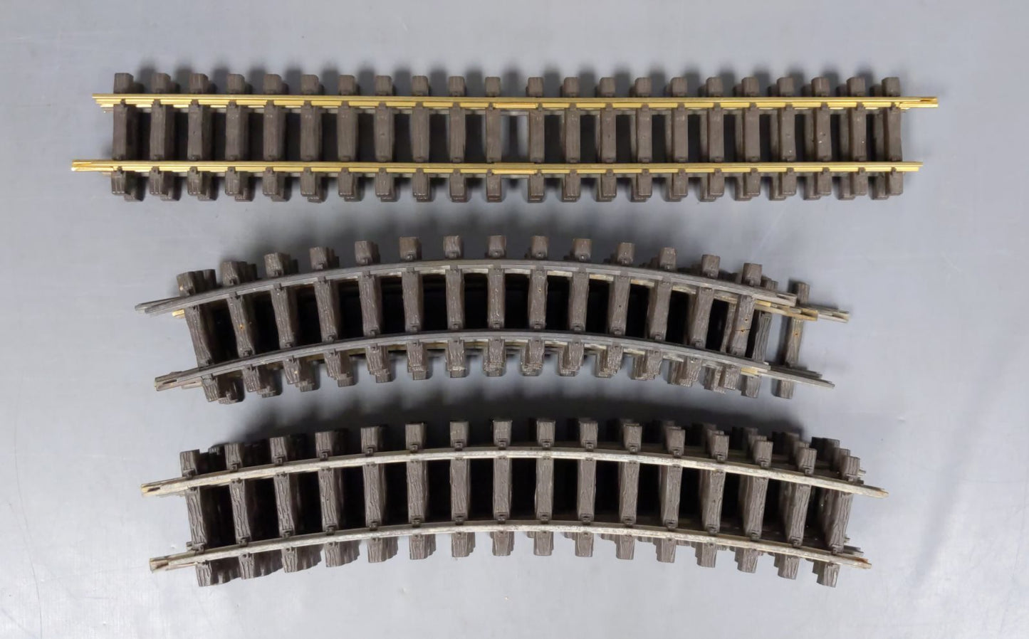 LGB G Assorted Brass Rail Plastic Tie Straight & Curved Track Sections [12] VG