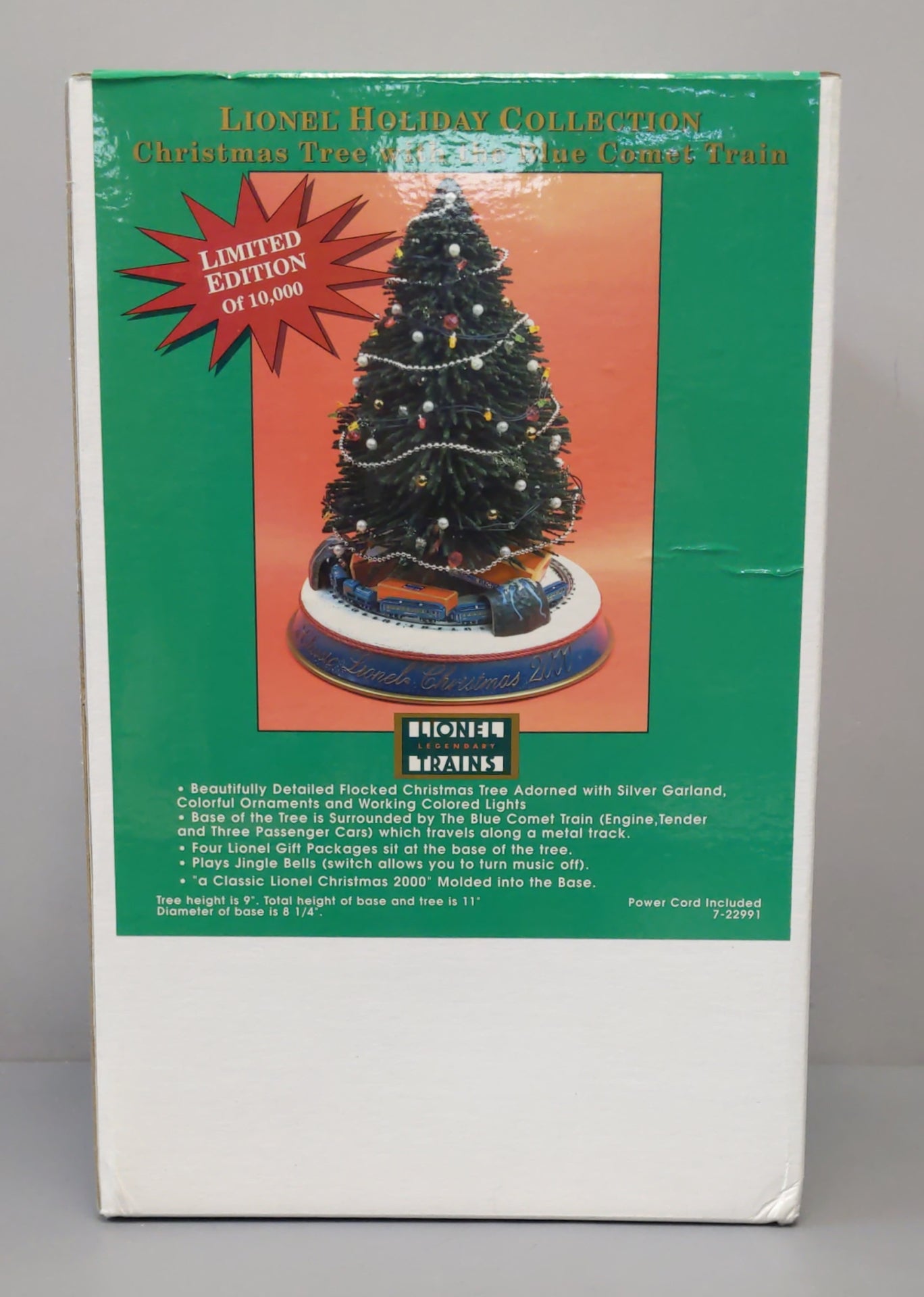 Lionel 7-22991 O Gauge Christmas Tree w/Blue Comet Train MT/Box