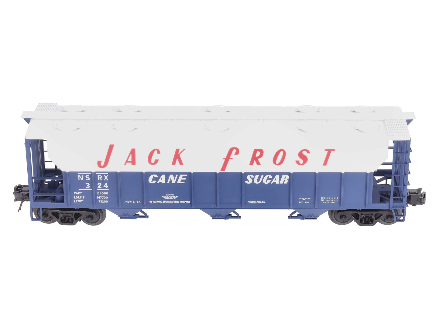 Atlas 832-2 O Gauge Jack Frost 3 Bay PS-2 Hopper #324 (3-Rail) LN/Box