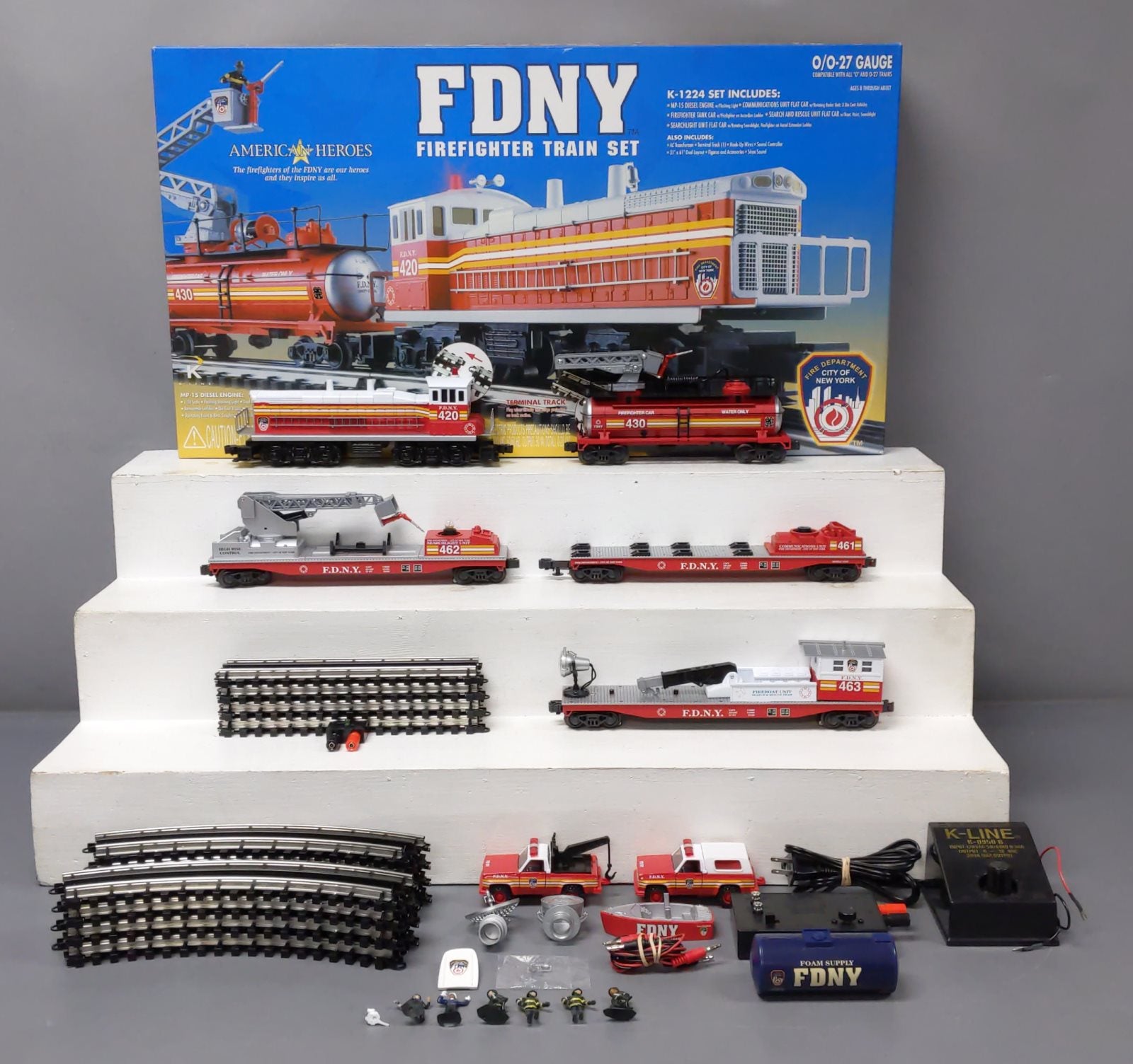 K-Line K-1224 O Gauge FDNY Firefighter Diesel Train Set