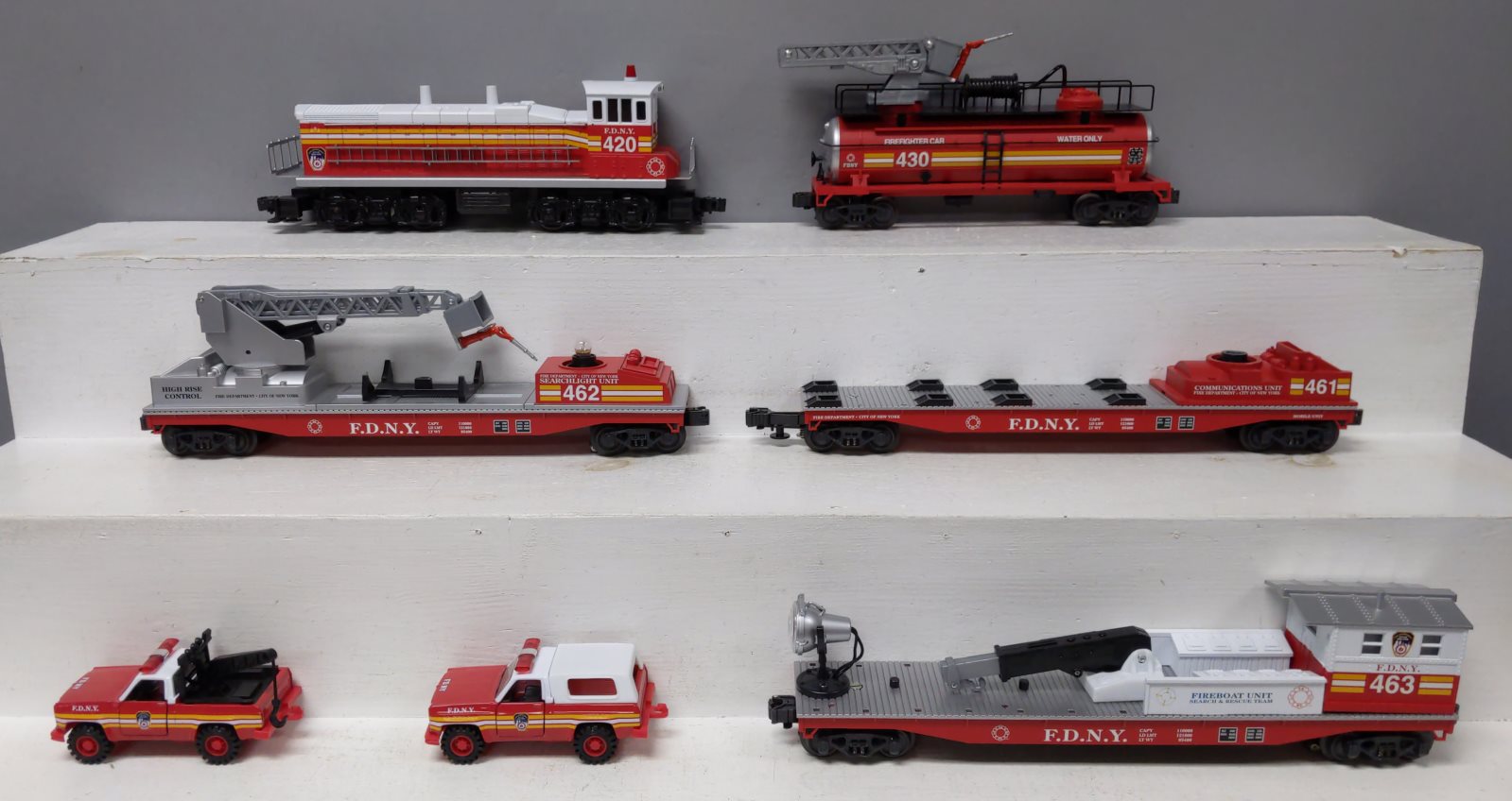 K-Line K-1224 O Gauge FDNY Firefighter Diesel Train Set