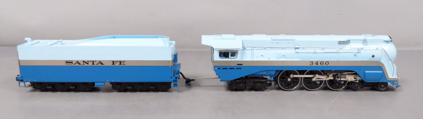 Weaver 1076 BRASS Santa Fe 4-6-4 Blue Goose Steam Locomotive & Tender #3460 EX/Box
