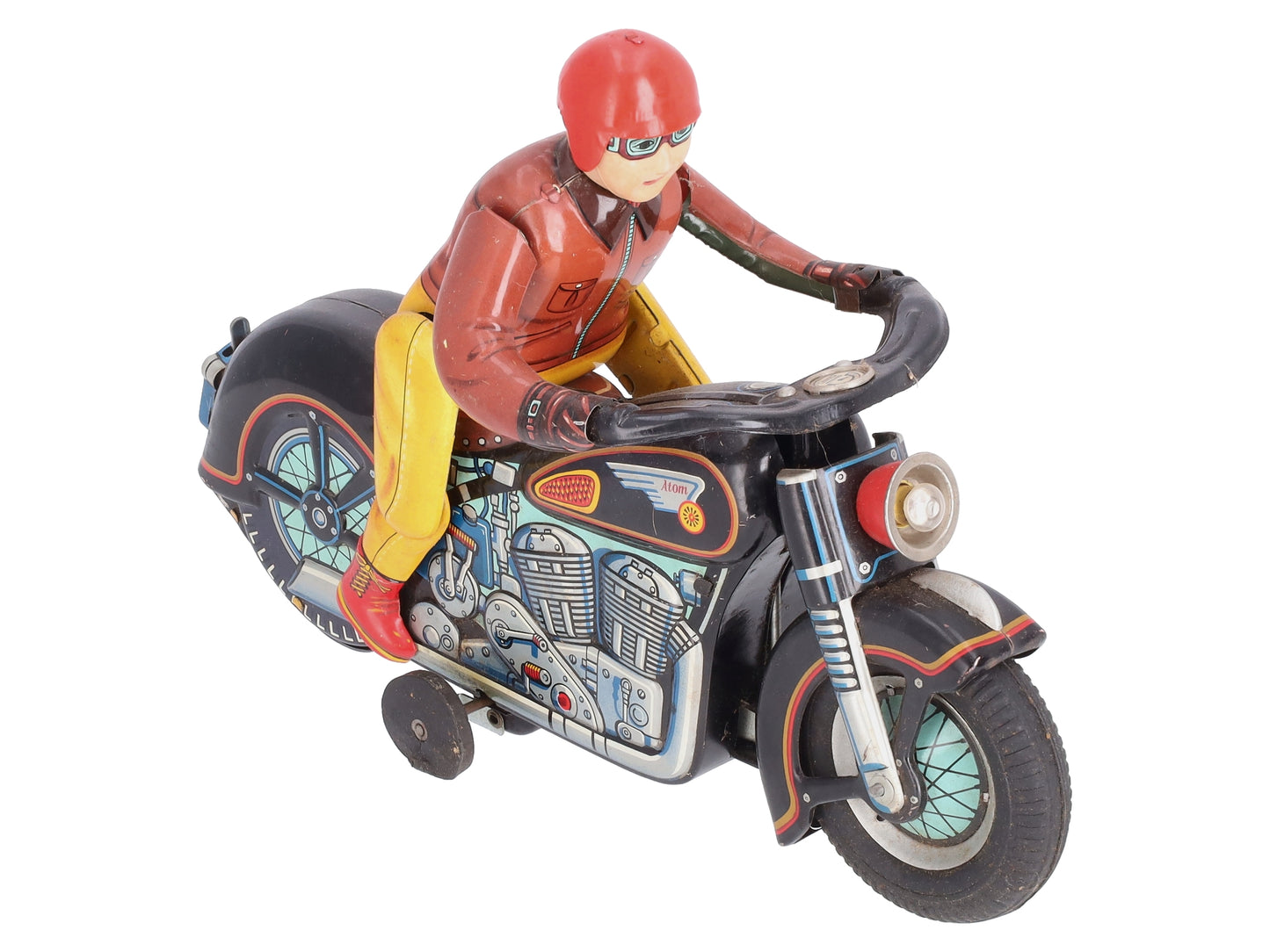 Trade Mark Modern Toys Japan Vintage 1960s Atom Racer Tinplate Motorcycle VG