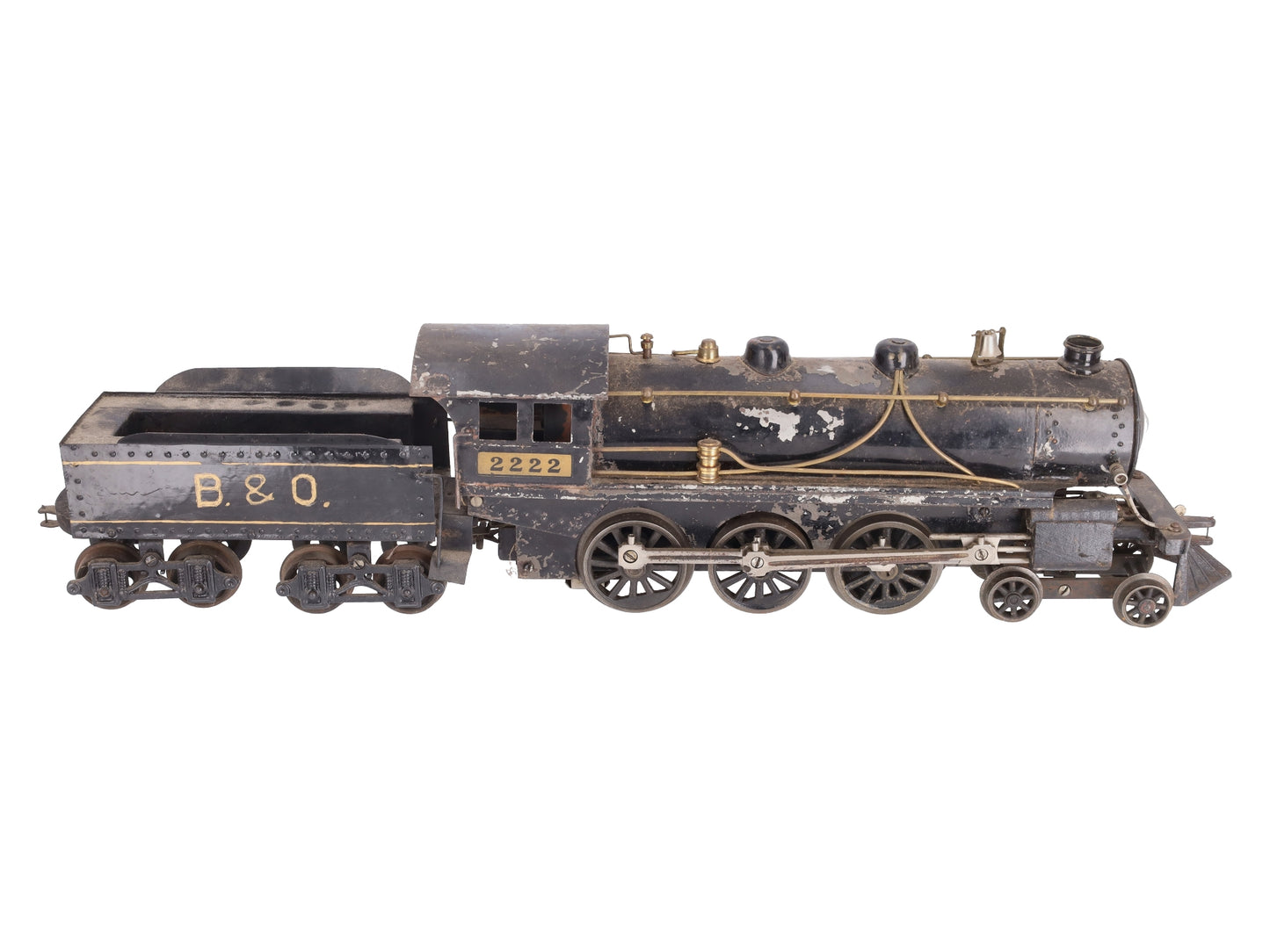Voltamp 2222 Vintage 2" Gauge 4-6-0 Baltimore & Ohio Steam Locomotive & Tender