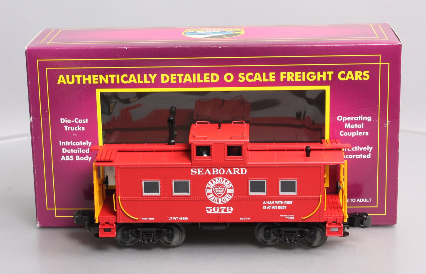 MTH 20-91059 O Gauge Seaboard Center Cupola Caboose #5679 LN/Box