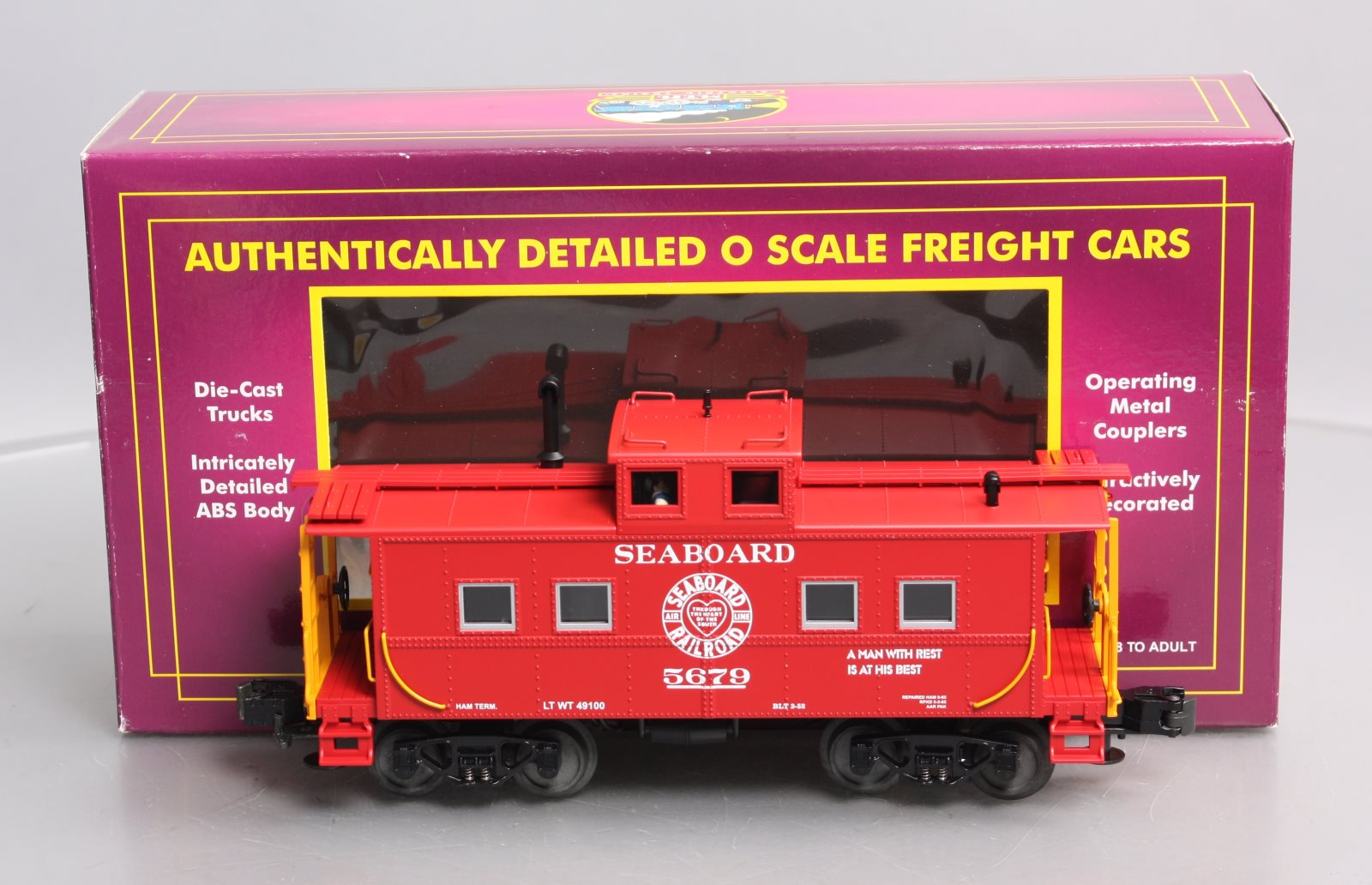MTH 20-91059 O Gauge Seaboard Center Cupola Caboose #5679 LN/Box