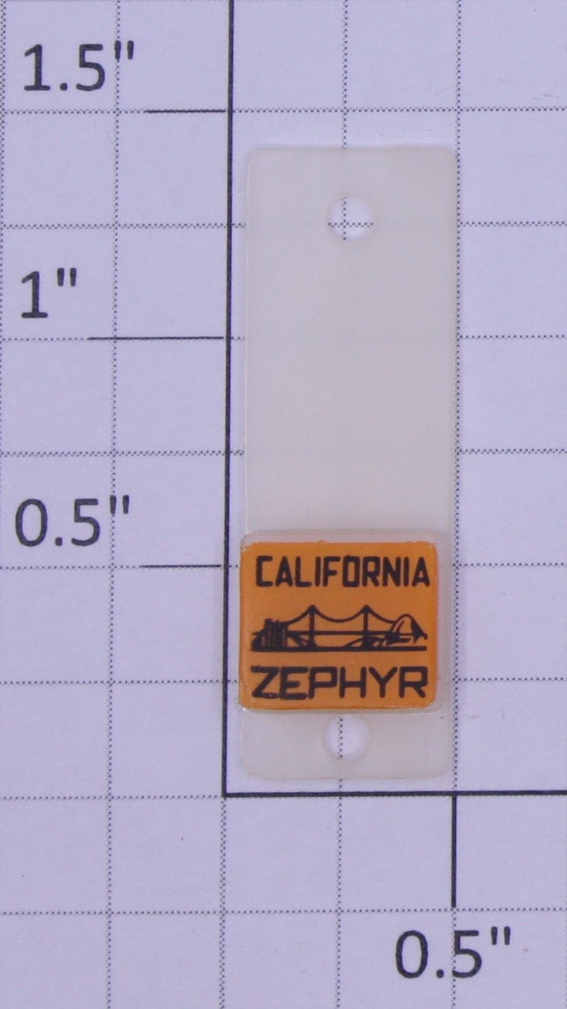 Lionel 19127-17 California Zephyr Vista Dome Door Window Insert