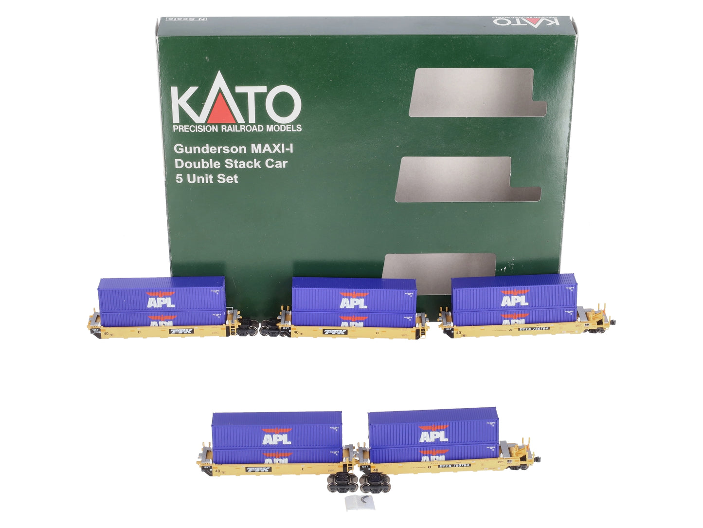 Kato 106-6142 N TTX 5-Unit Stack Car w/APL Containers EX/Box