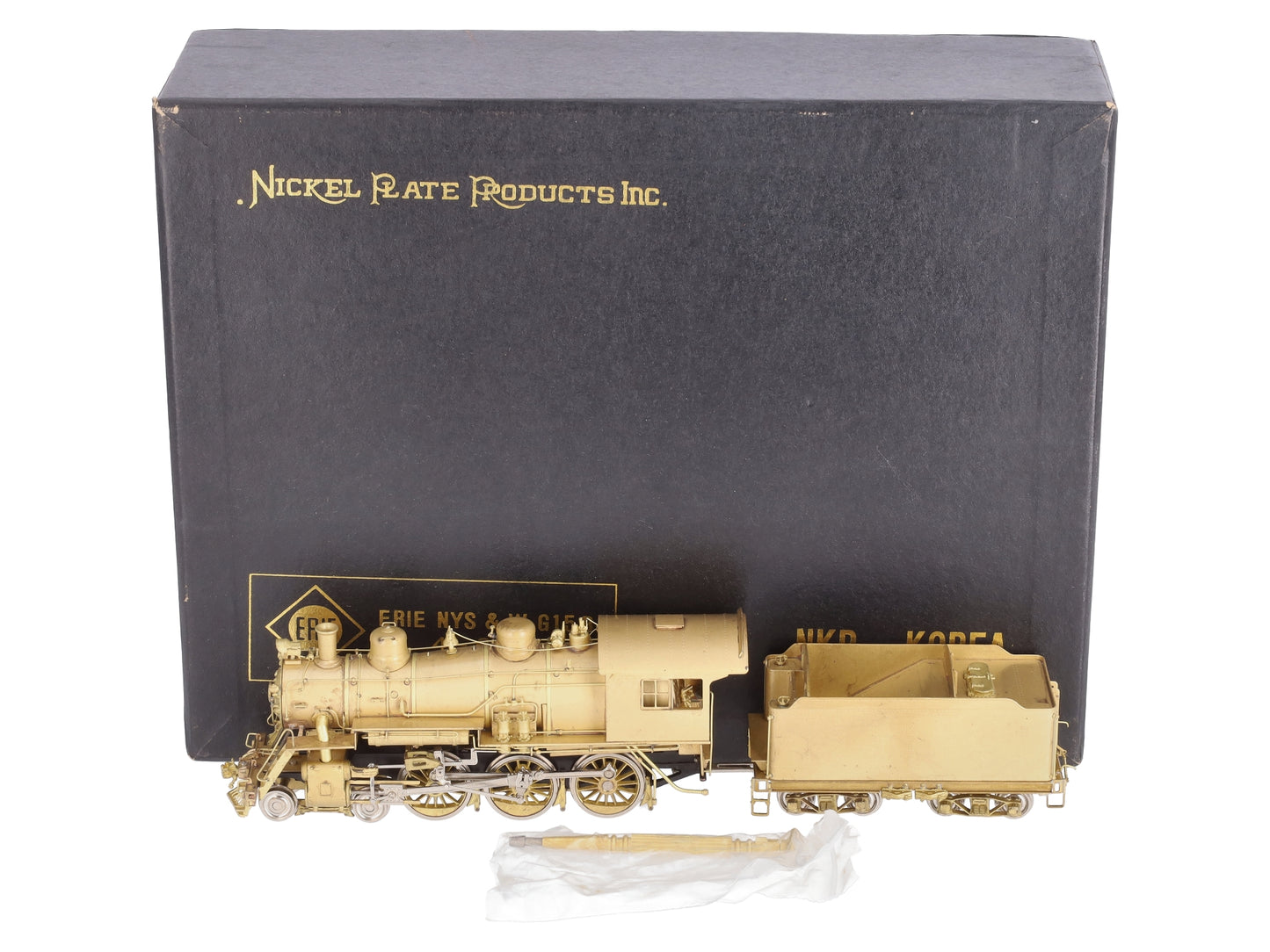 Nickel Plate Products HO BRASS Erie NYS&W G15B 4-6-0 Steam Locomotive & Tender EX/Box