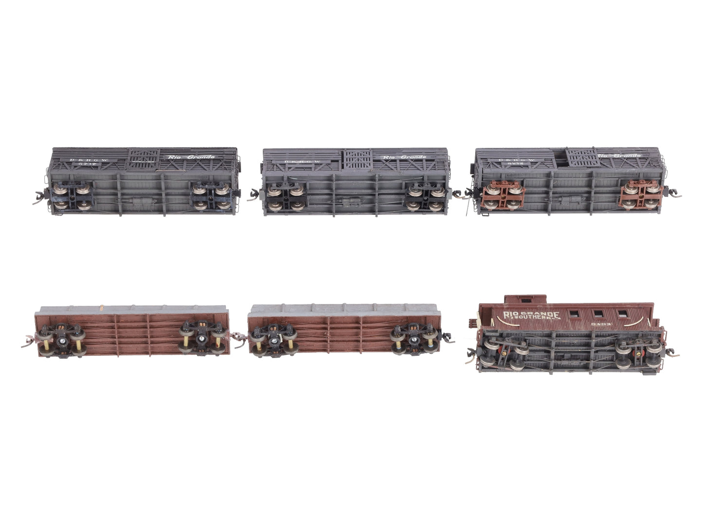 Assorted HOn3 Custom Wooden Freight Cars [6] VG