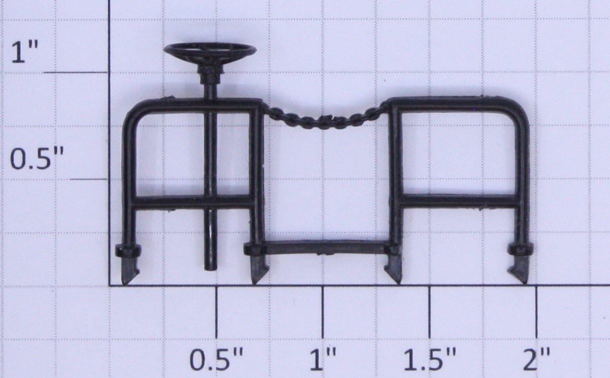 Lionel 6907-75 Black Caboose Plastic Platform End with Brake Wheel