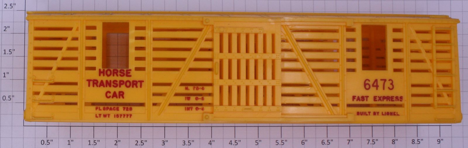 Lionel 6473-2 Horse Transport Car Shell