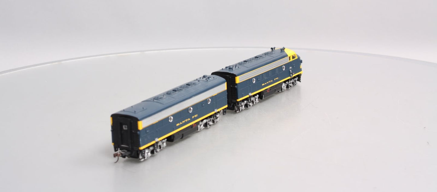 Athearn 8034 HO Scale Santa Fe #240-C & #207-A F7a-F7b Diesel Loocmotive Set EX