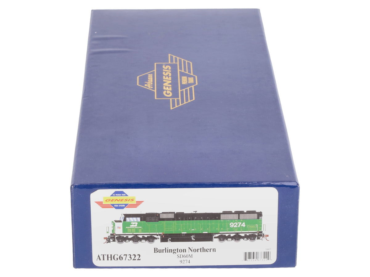 Athearn G67322 HO Scale Burlington Northern SD60M Diesel Locomotive #9274 NIB