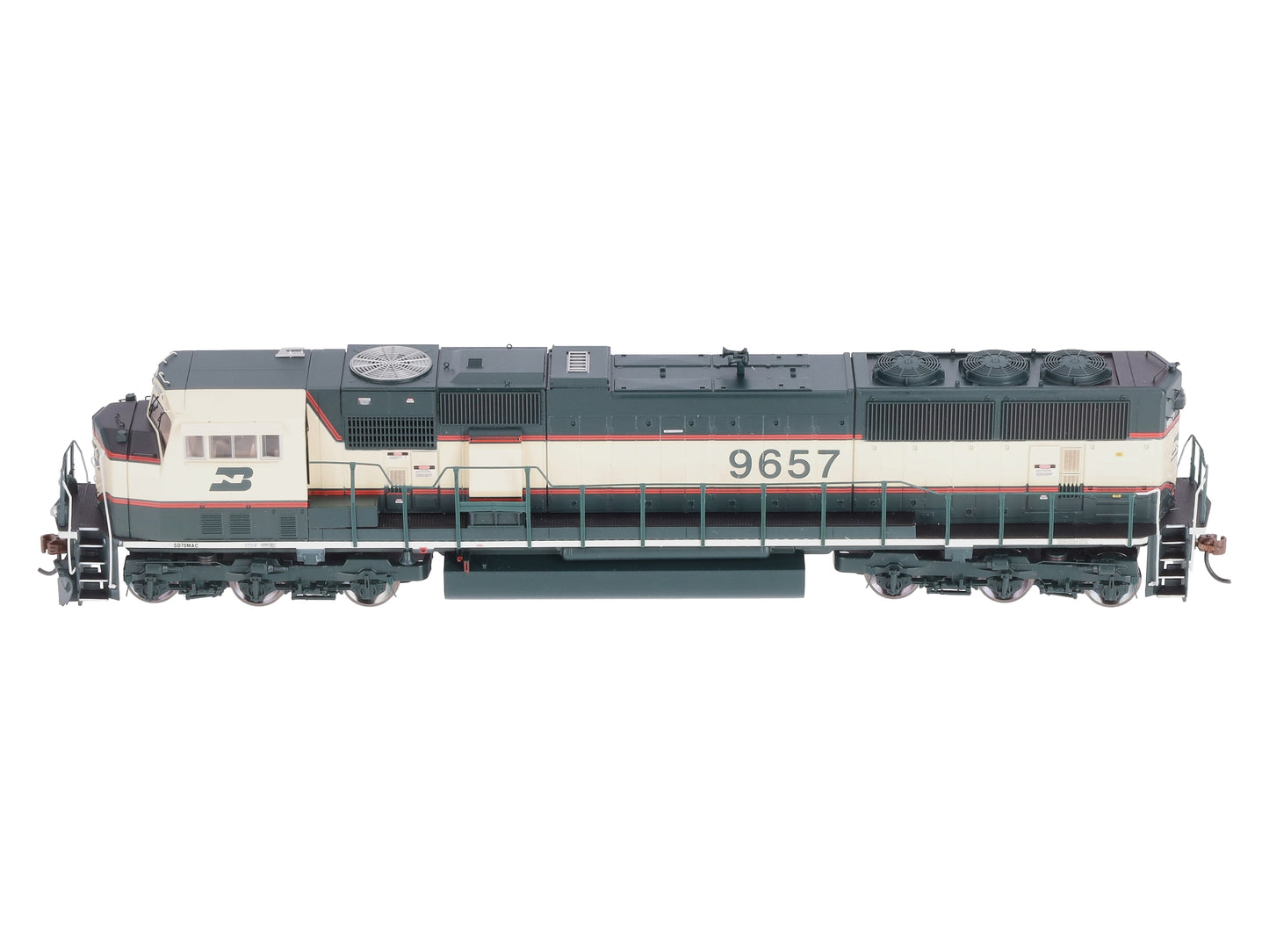 Athearn G64786 HO Burlington Northern SD70MAC Phase IV Diesel Locomotive #9657