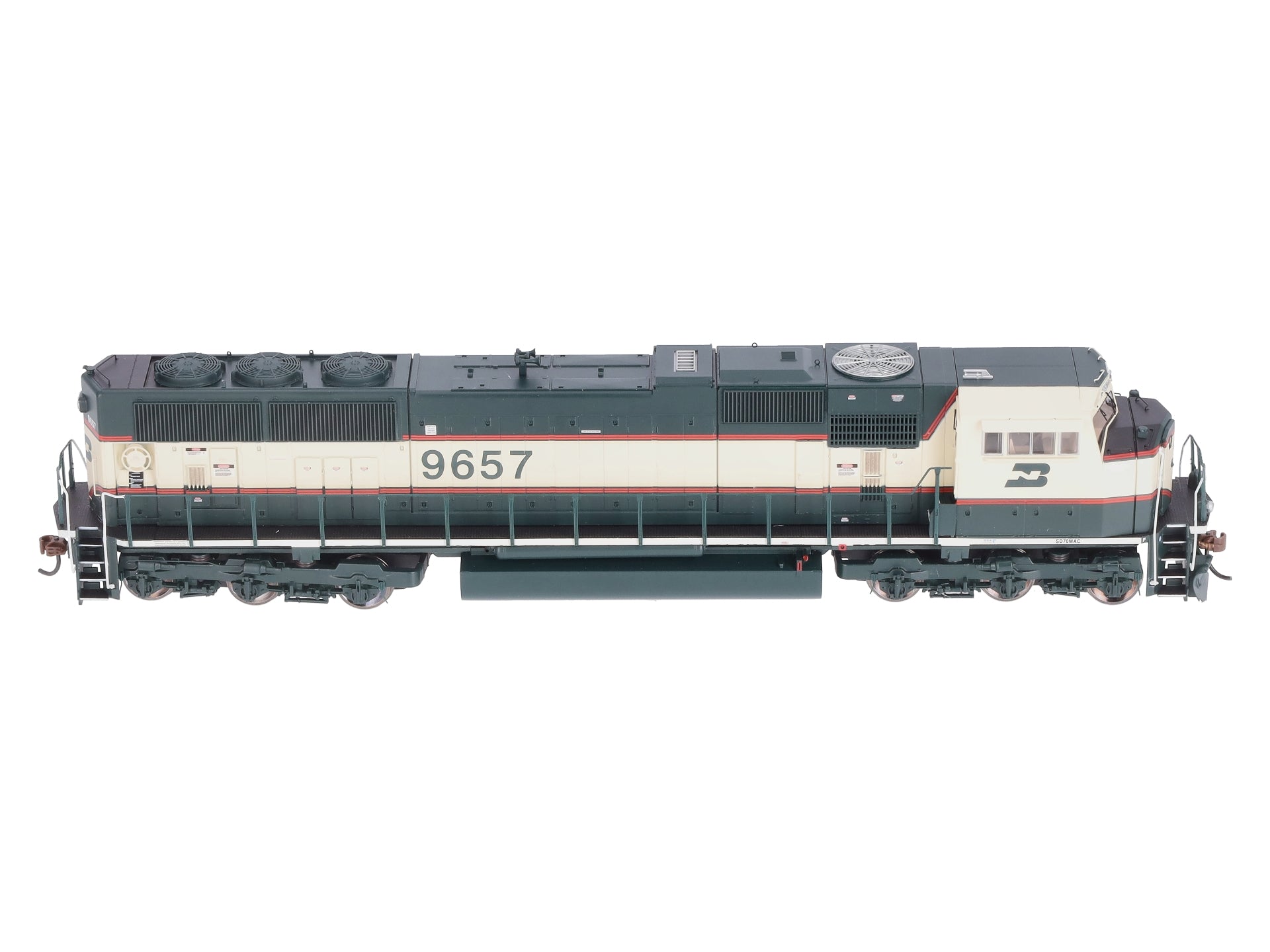 Athearn G64786 HO Burlington Northern SD70MAC Phase IV Diesel Locomotive #9657
