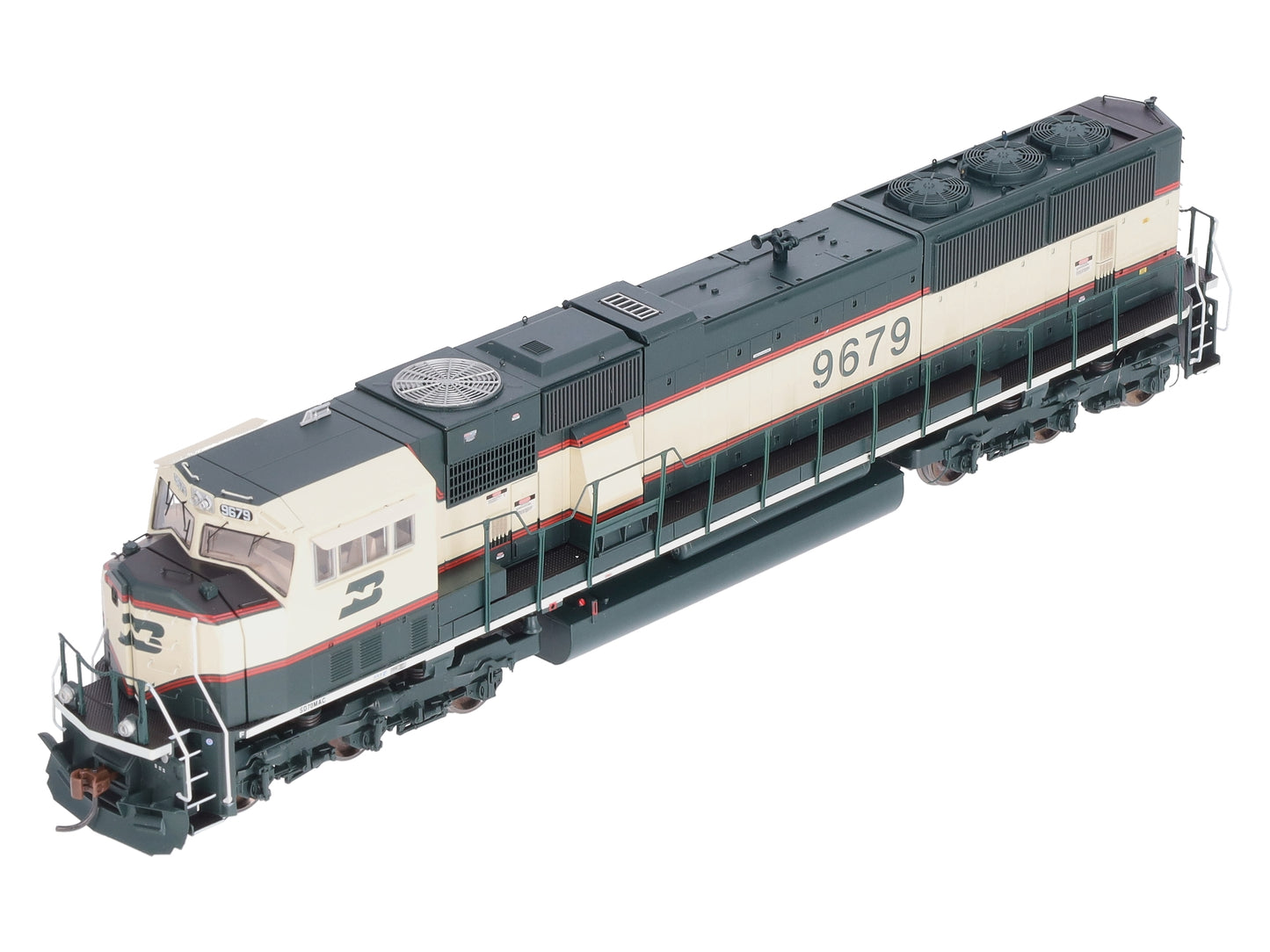 Athearn G64787 HO Burlington Northern SD70MAC Phase IV Diesel Locomotive #9679 EX/Box
