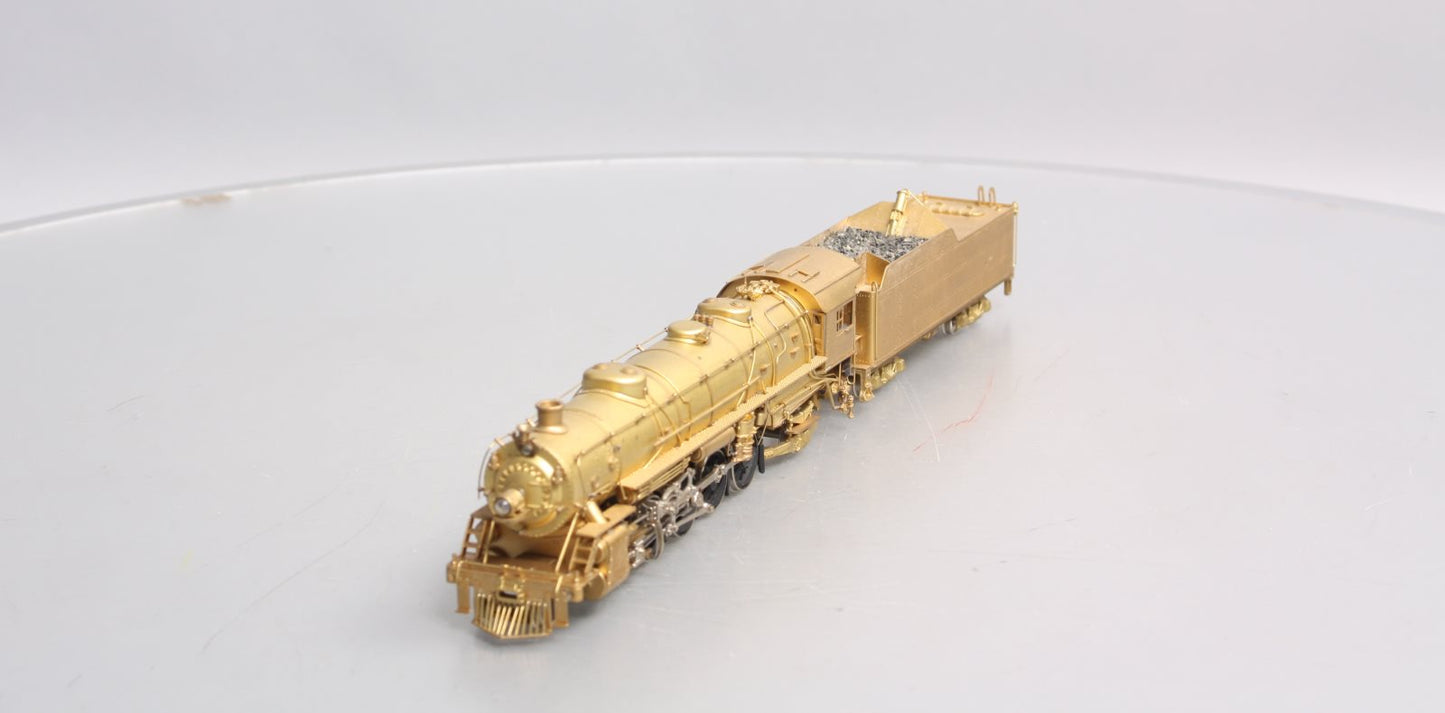 Akane HO BRASS Santa Fe USRA 2-10-2 Steam Locomotive & Tender - Unpainted EX/Box