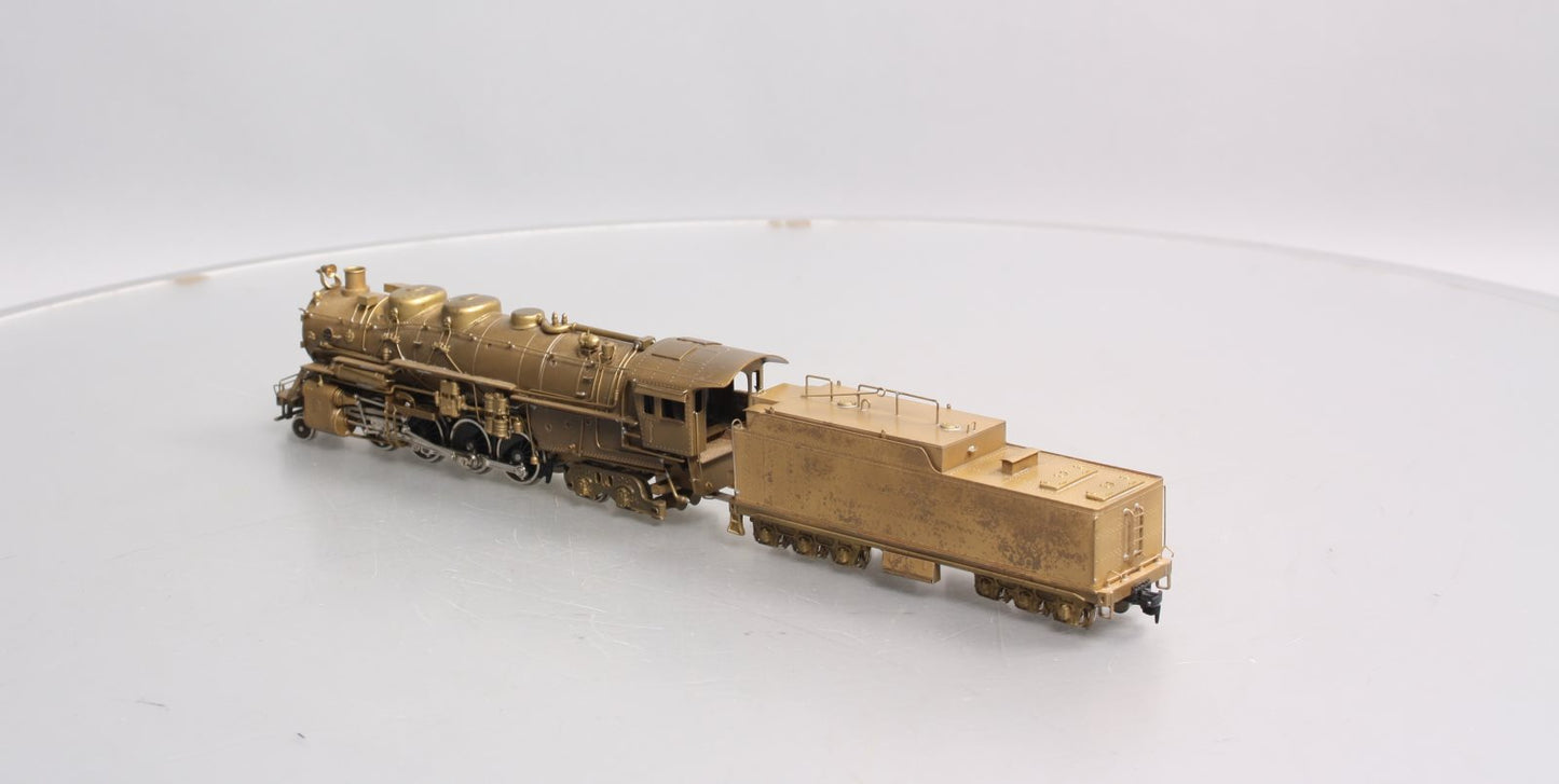 United Models HO Scale BRASS Santa Fe 2-8-4 Steam Loco & Tender - Unpainted EX/Box