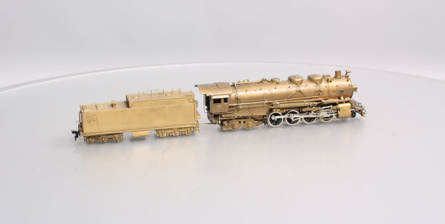 United Models HO Scale BRASS Santa Fe 2-8-4 Steam Loco & Tender - Unpainted EX/Box