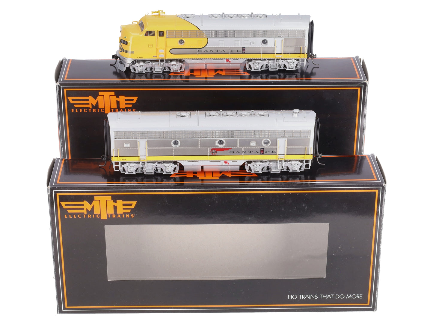 MTH 80-2114-1 HO Scale Santa Fe F7 A/B Diesel Locomotive Set w/PS3