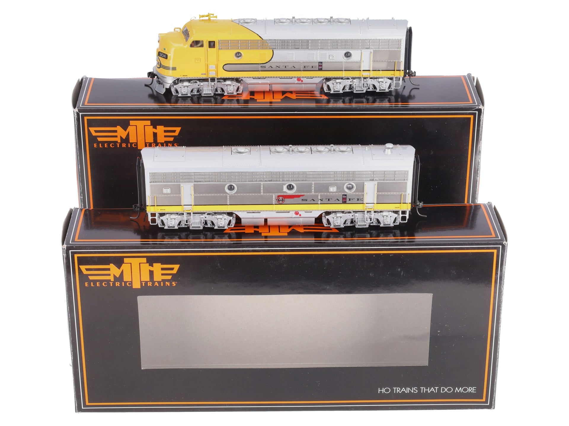 MTH 80-2114-1 HO Scale Santa Fe F7 A/B Diesel Locomotive Set w/PS3