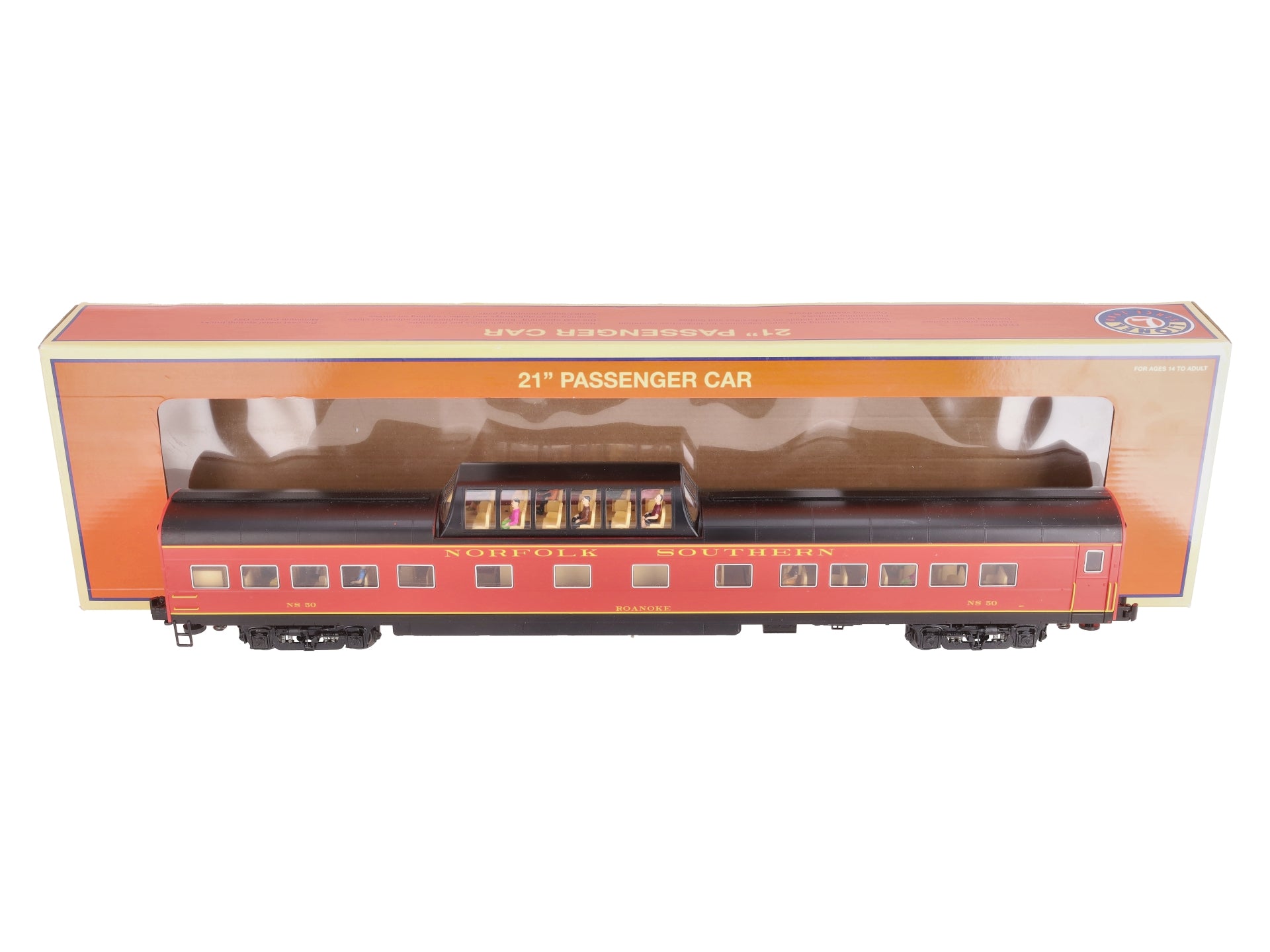 Lionel 2027790 O Norfolk Southern VistaVision Dome Roanoke Passenger Car #50