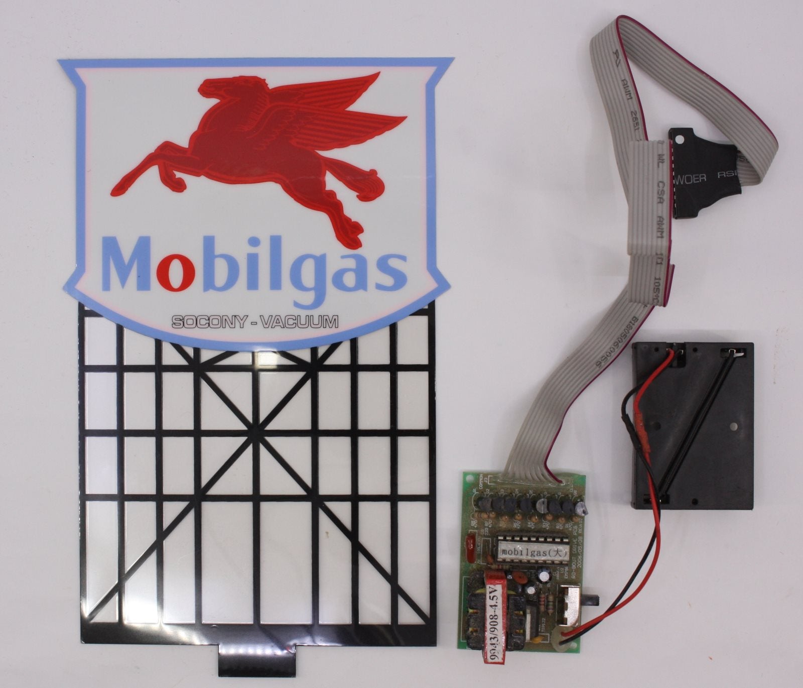 Miller Engineering 4682 Mobilgas Gas Station Animated Neon Sign Billboard
