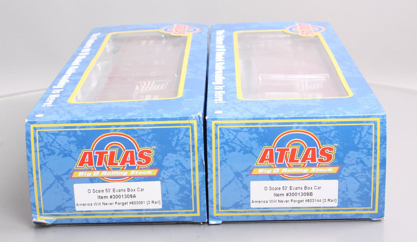 Atlas 3001309 O Wisc & SOU 53' Evans Double Plug Door 3-Rail Box Car (Set of 2)
