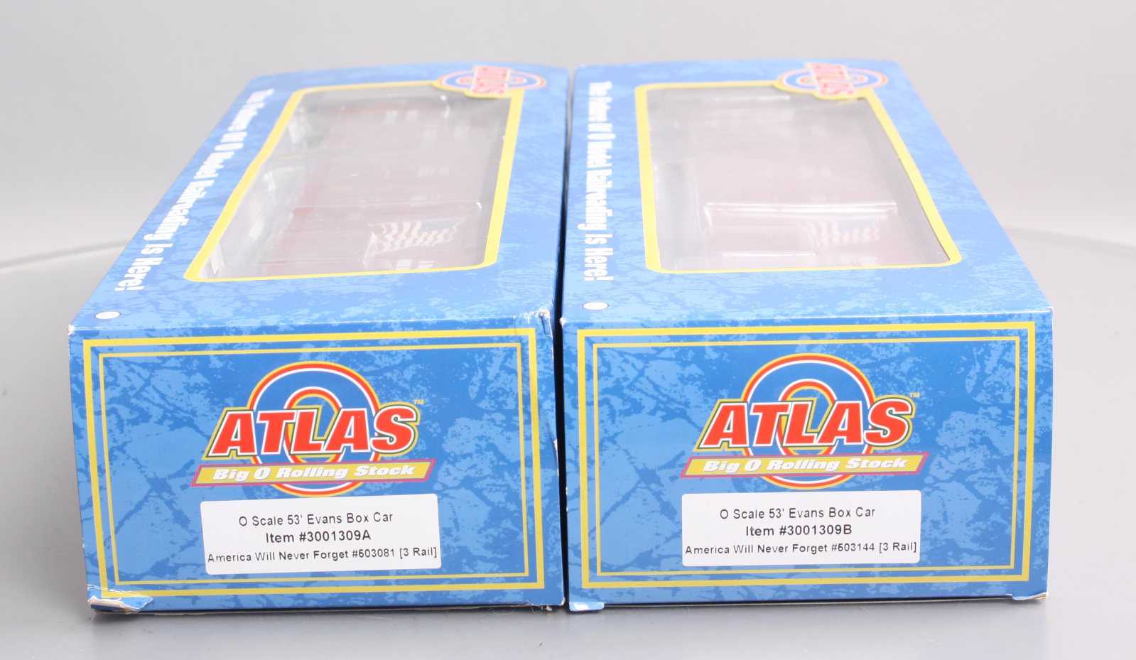 Atlas 3001309 O Wisc & SOU 53' Evans Double Plug Door 3-Rail Box Car (Set of 2)