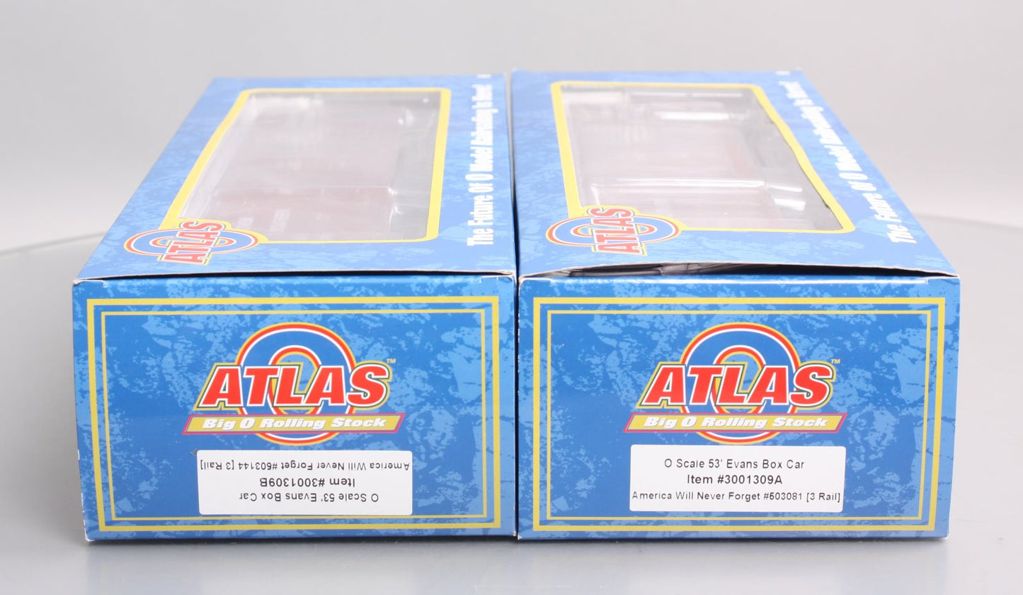 Atlas 3001309 O Wisc & SOU 53' Evans Double Plug Door 3-Rail Box Car (Set of 2)