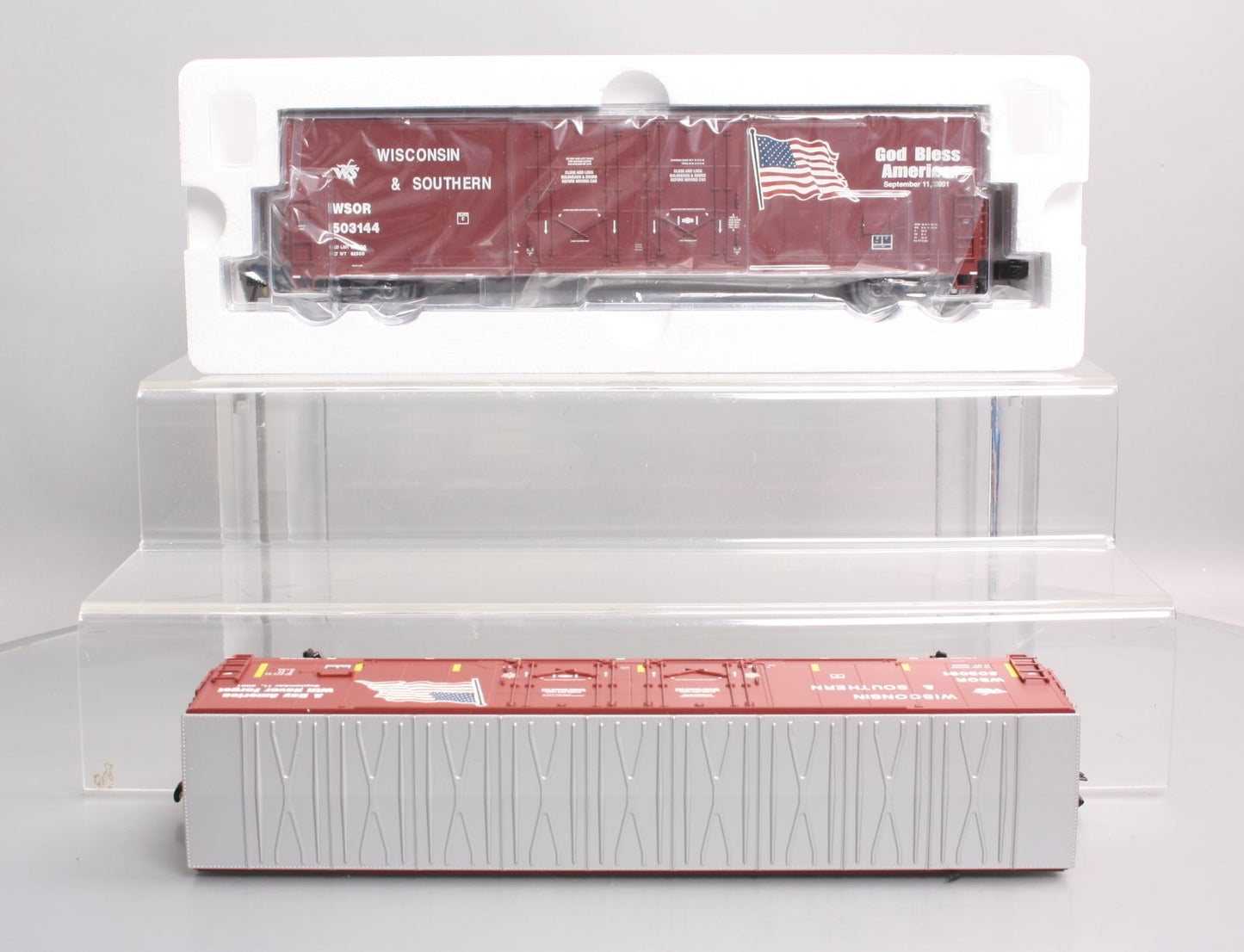 Atlas 3001309 O Wisc & SOU 53' Evans Double Plug Door 3-Rail Box Car (Set of 2)
