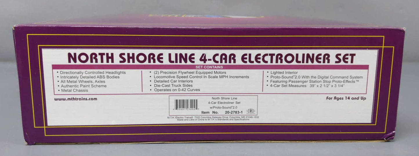 MTH 20-2783-1 O Gauge North Shore Line 4 Car Electroliner Set w/PS2