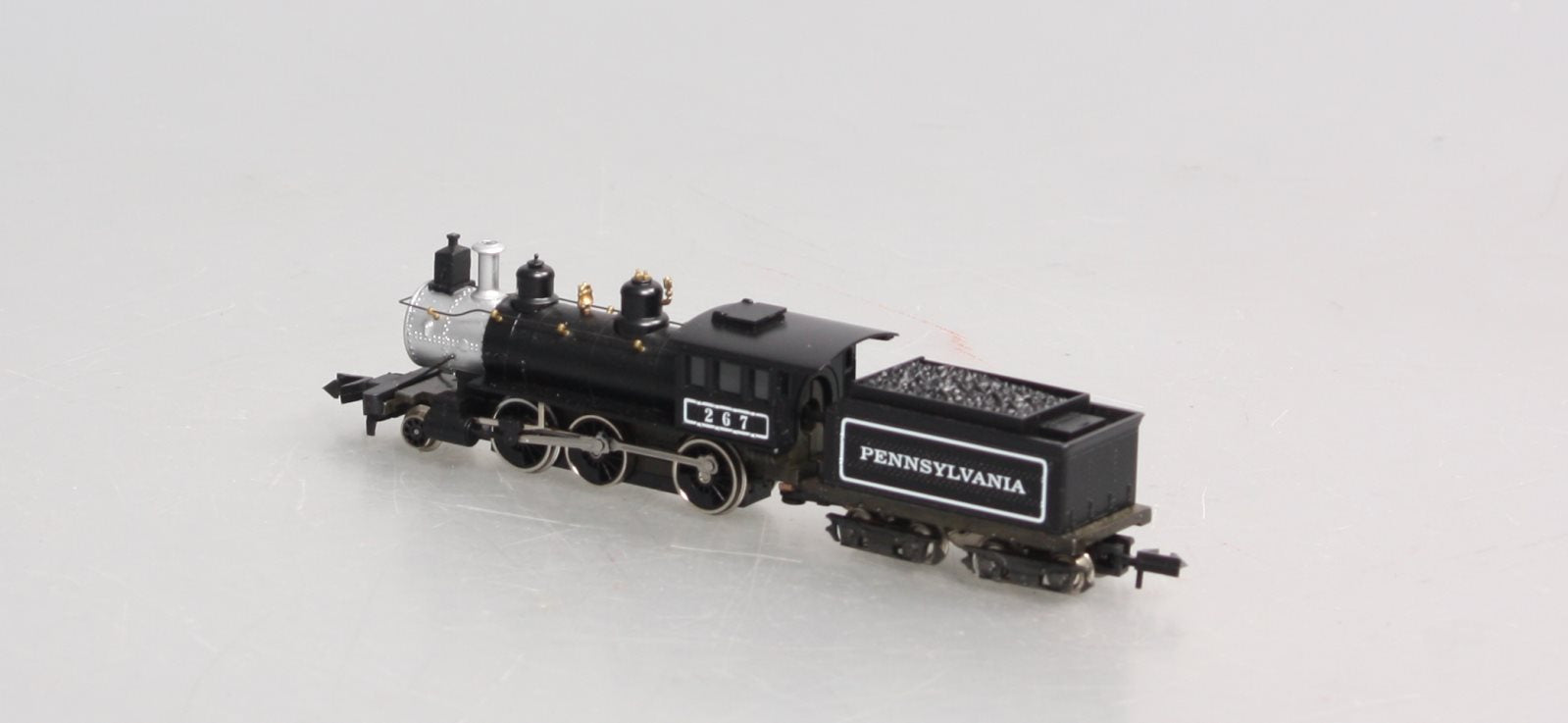 Roundhouse 8055 N Scale PRR 2-6-0 RTR Steam Locomotive & Tender #267 EX/Box