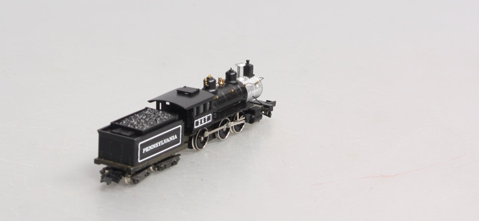 Roundhouse 8055 N Scale PRR 2-6-0 RTR Steam Locomotive & Tender #267 EX/Box