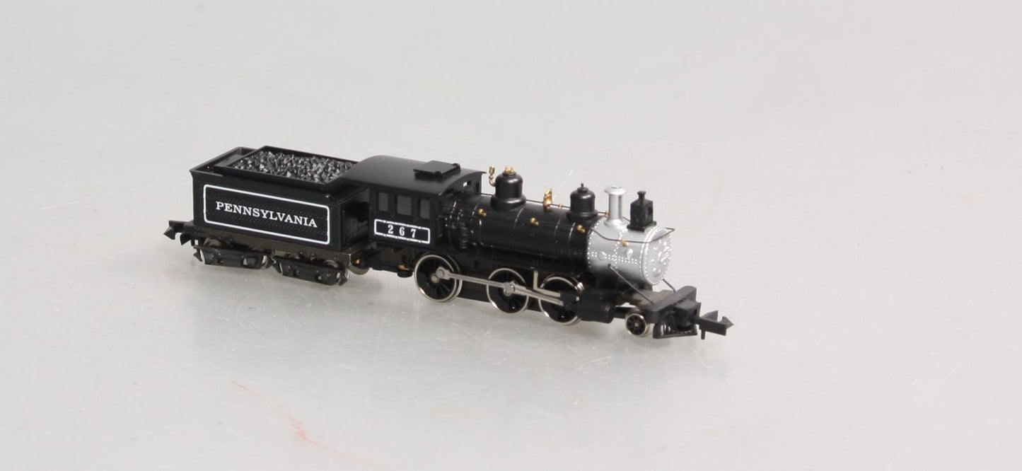 Roundhouse 8055 N Scale PRR 2-6-0 RTR Steam Locomotive & Tender #267 EX/Box