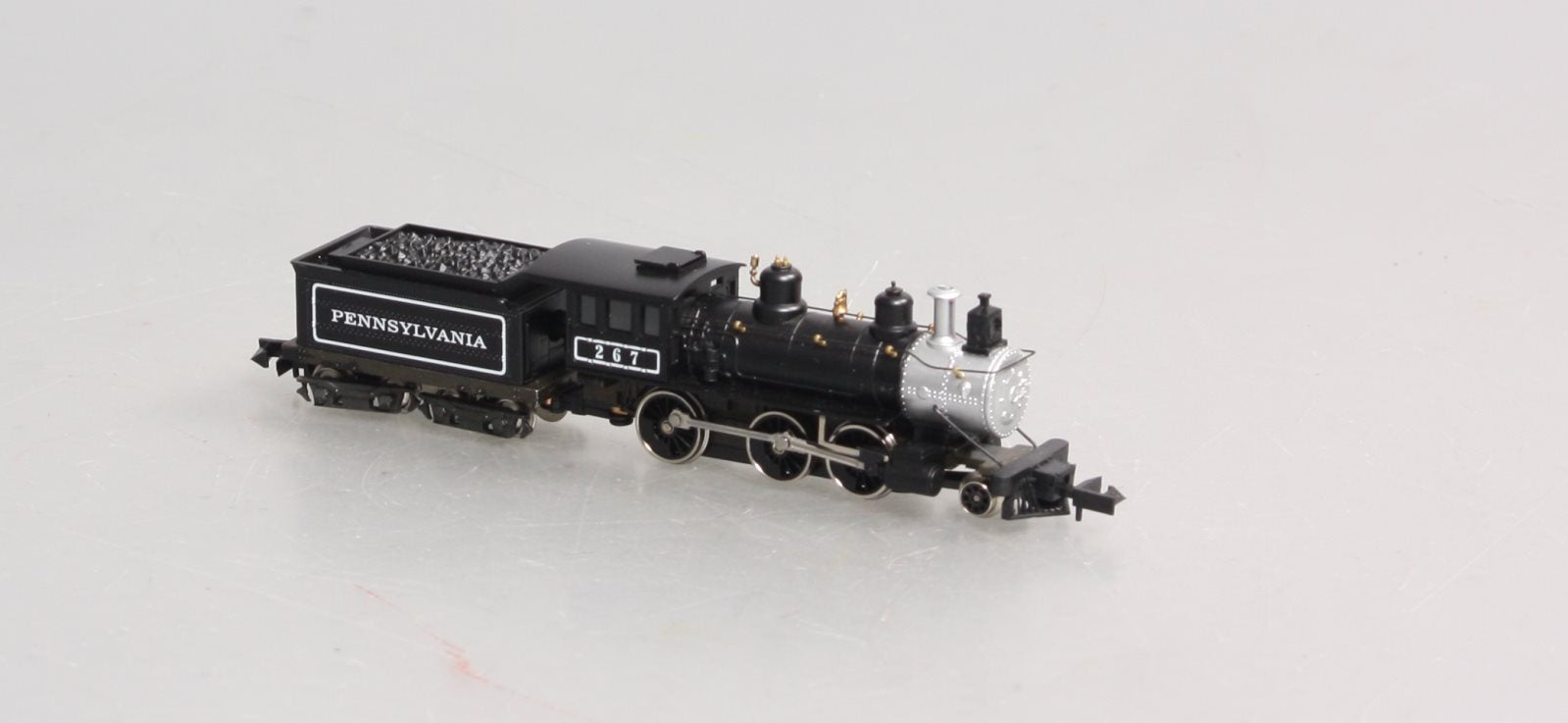 Roundhouse 8055 N Scale PRR 2-6-0 RTR Steam Locomotive & Tender #267 EX/Box